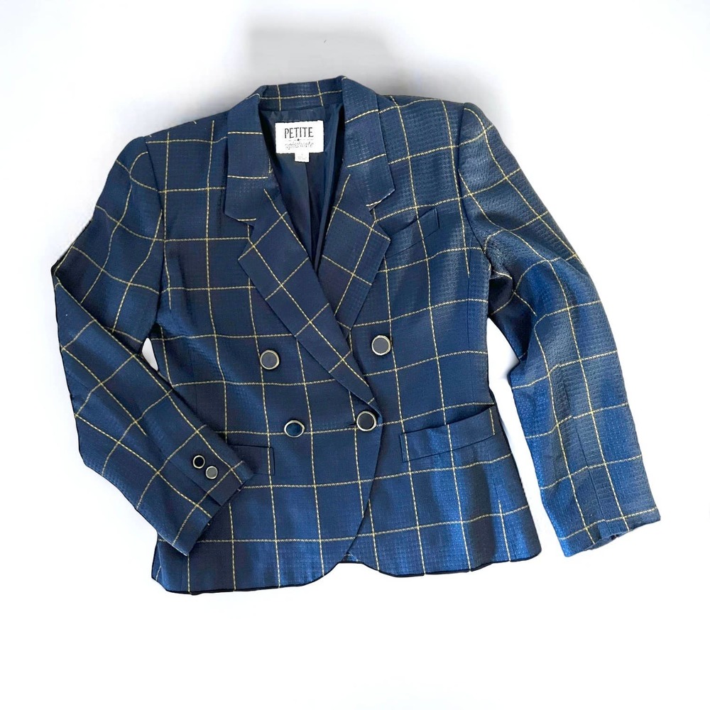 Petite Sophisticate navy blue blazer